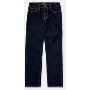 NEW Polo Ralph Lauren Boy Sz 20 Hampton Straight Stretch Jeans Dark Wash Classic